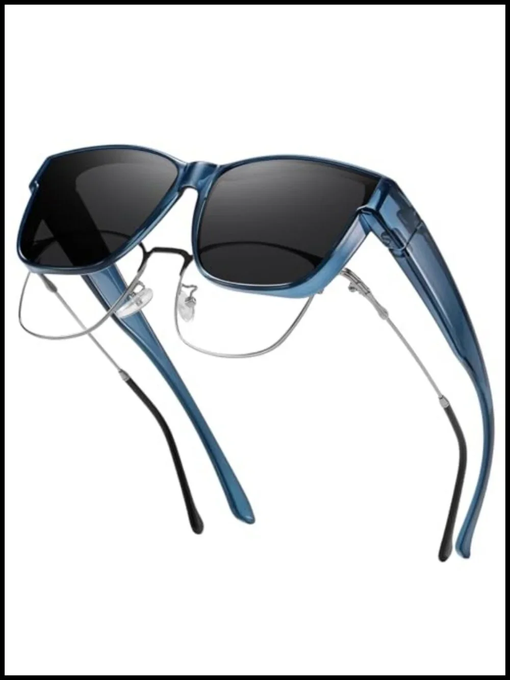 Polarized Fit Over Sunglasses Oversized Square UV400 Protection TR90 Frame